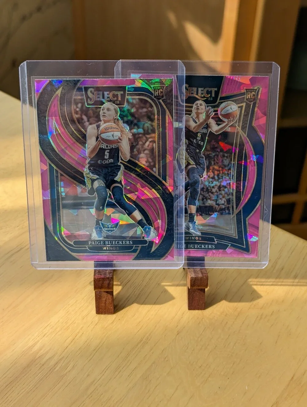 Set Of 2025 Panini Select Concourse & Premier WNBA Pink Ice Paige Bueckers RC